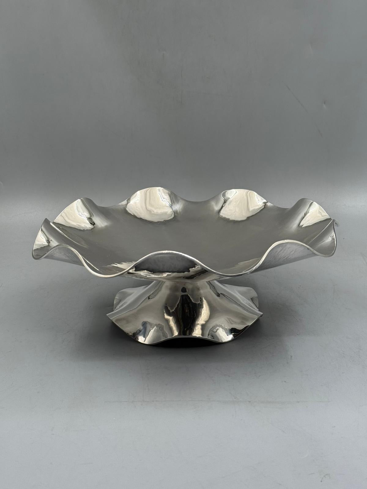 Wave Cake Stand — handcrafted silver-plated cake stand, Istanbul Grand Bazaar