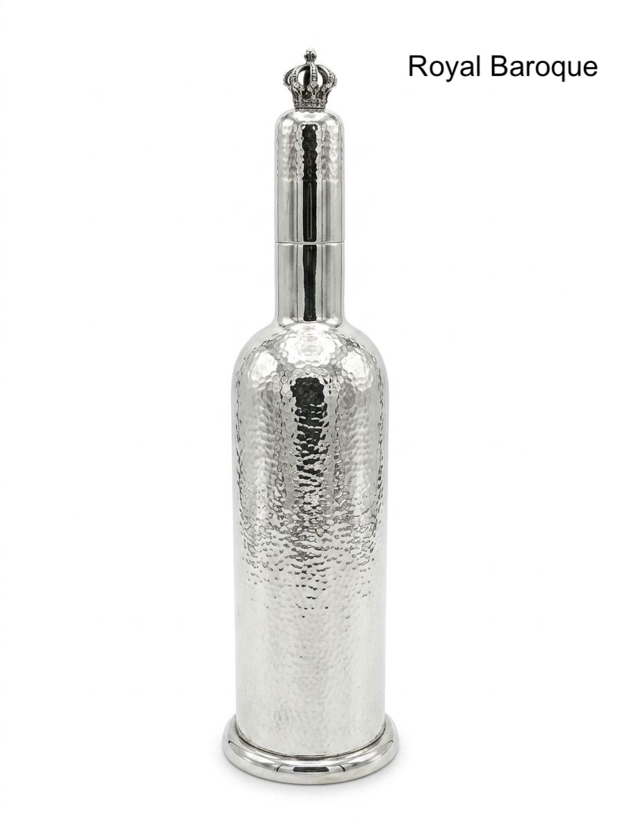 Imperial Crown Bottle — handcrafted silver-plated decorative bottle, Istanbul Grand Bazaar