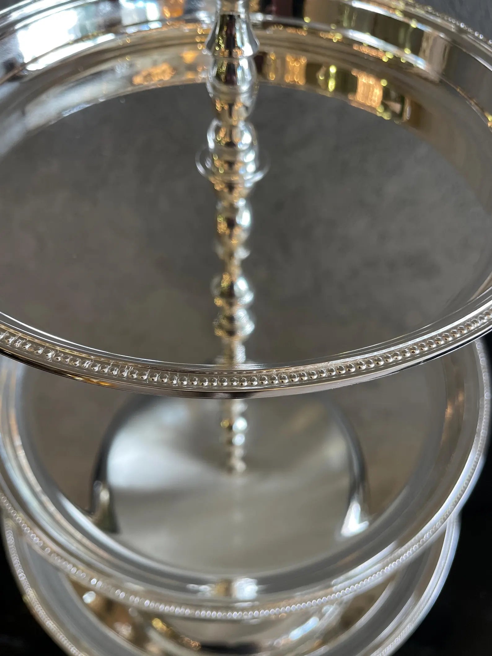 Trinity Cake Stand — handcrafted silver-plated cake stand, Istanbul Grand Bazaar