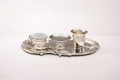 Silver-plated petite Turkish coffee set, handcrafted in Istanbul's Grand Bazaar