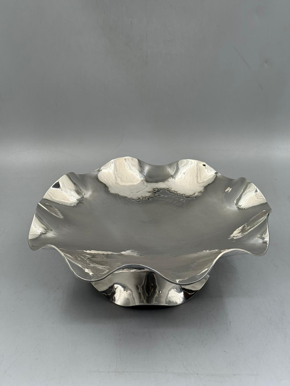 Wave Cake Stand — handcrafted silver-plated cake stand, Istanbul Grand Bazaar