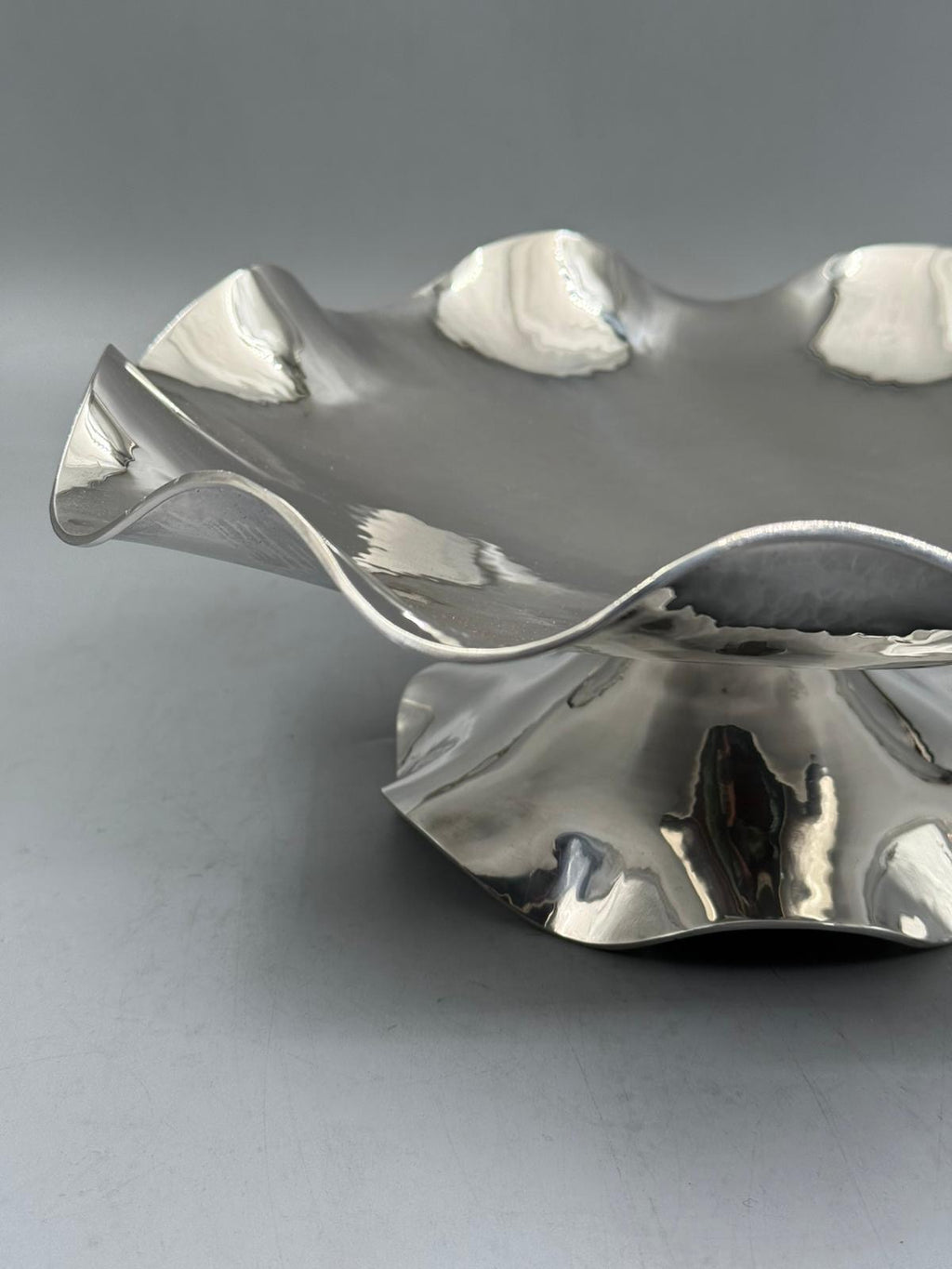 Wave Cake Stand — handcrafted silver-plated cake stand, Istanbul Grand Bazaar