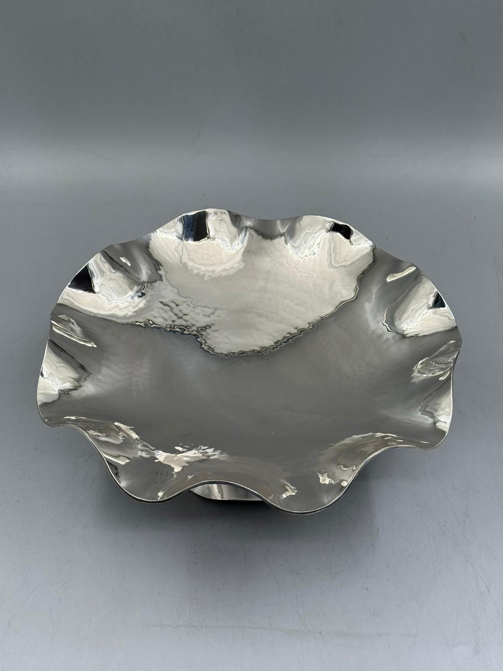 Wave Cake Stand — handcrafted silver-plated cake stand, Istanbul Grand Bazaar