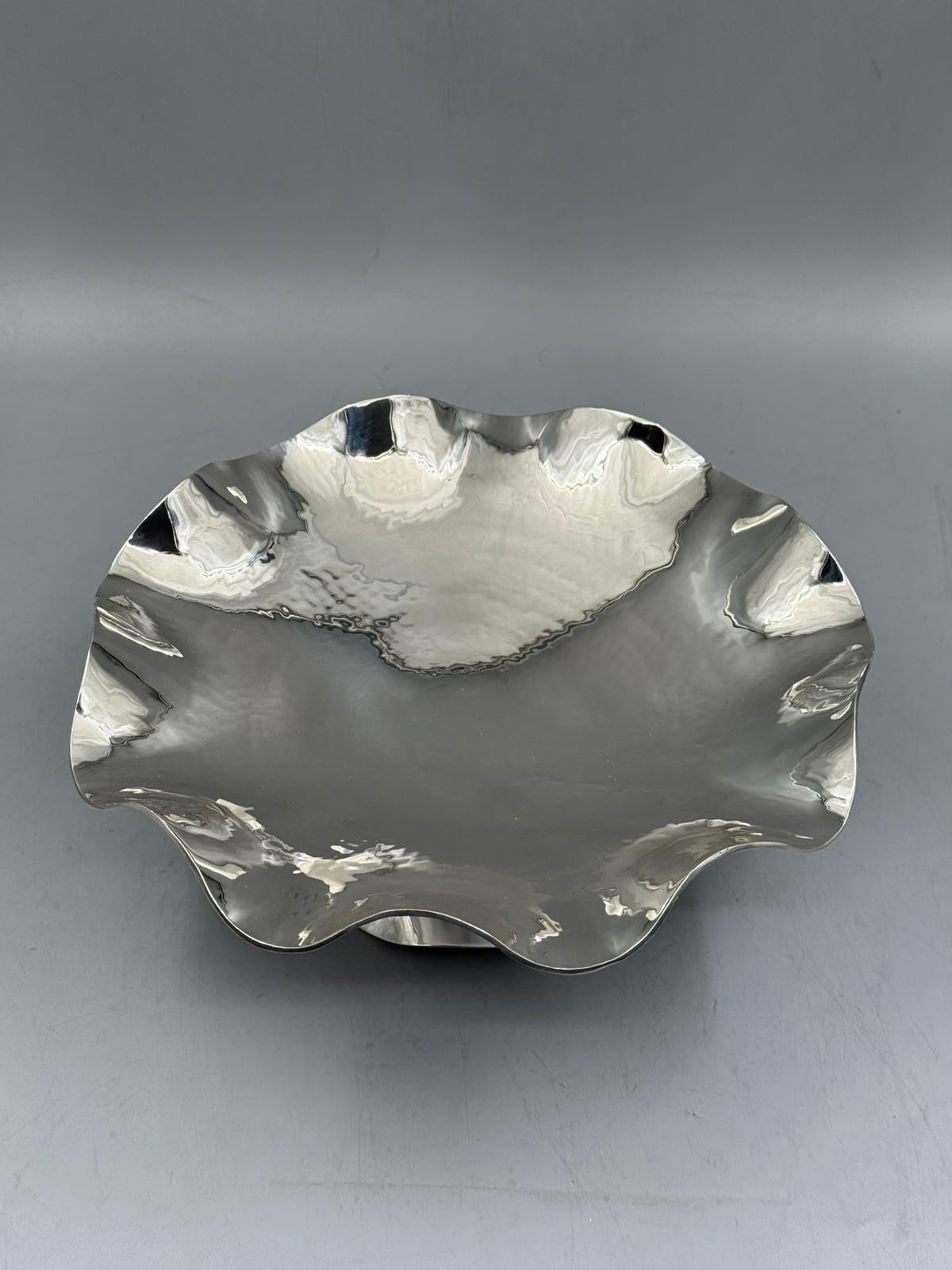 Wave Cake Stand — handcrafted silver-plated cake stand, Istanbul Grand Bazaar