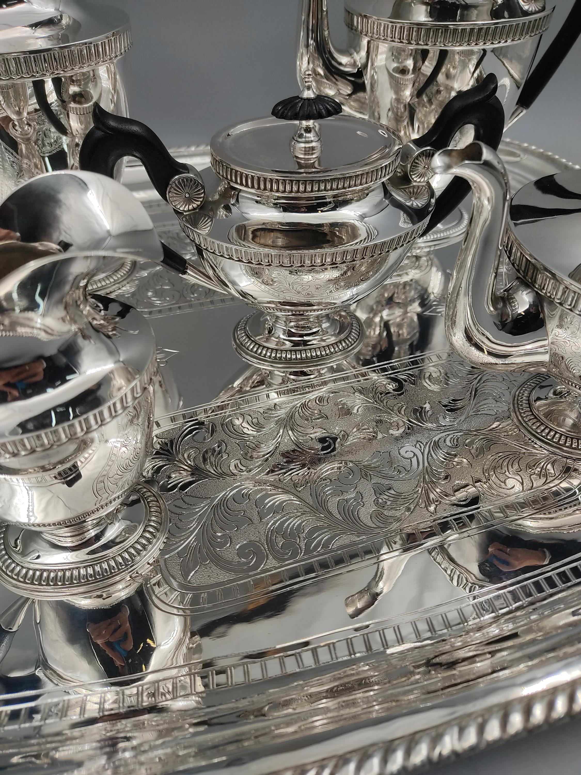 Ottoman Tea Service with Ebony Handles