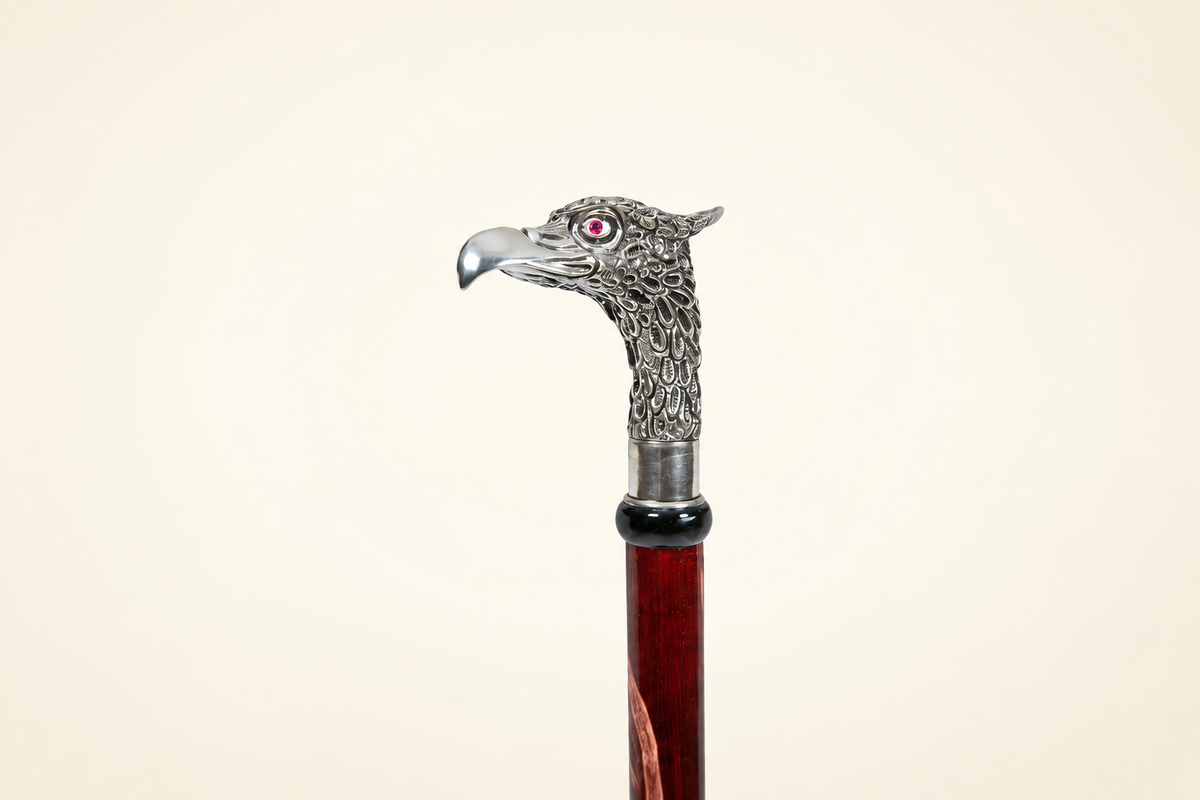 Eagle Head Cane - Sterling Silver
